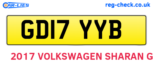 GD17YYB are the vehicle registration plates.