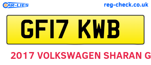 GF17KWB are the vehicle registration plates.