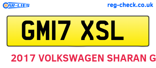 GM17XSL are the vehicle registration plates.