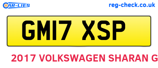 GM17XSP are the vehicle registration plates.