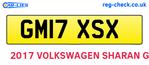 GM17XSX are the vehicle registration plates.