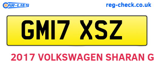 GM17XSZ are the vehicle registration plates.