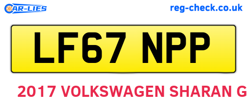 LF67NPP are the vehicle registration plates.