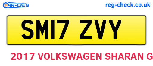 SM17ZVY are the vehicle registration plates.