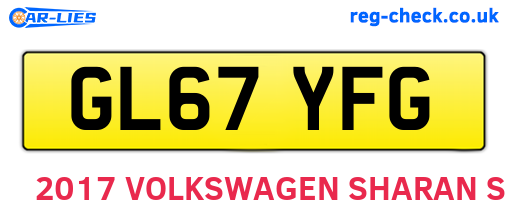 GL67YFG are the vehicle registration plates.