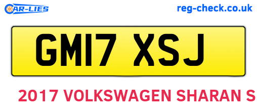 GM17XSJ are the vehicle registration plates.