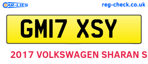 GM17XSY are the vehicle registration plates.