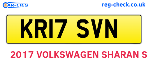 KR17SVN are the vehicle registration plates.
