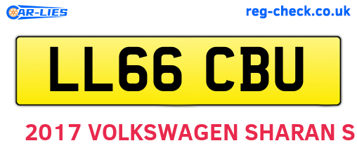 LL66CBU are the vehicle registration plates.