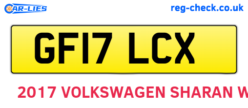 GF17LCX are the vehicle registration plates.