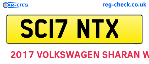SC17NTX are the vehicle registration plates.