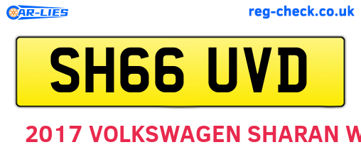 SH66UVD are the vehicle registration plates.