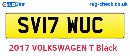 SV17WUC are the vehicle registration plates.