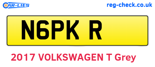 N6PKR are the vehicle registration plates.