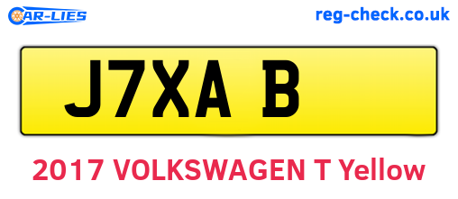 J7XAB are the vehicle registration plates.