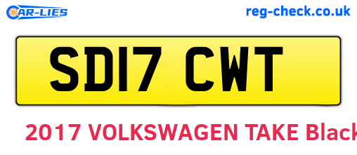 SD17CWT are the vehicle registration plates.