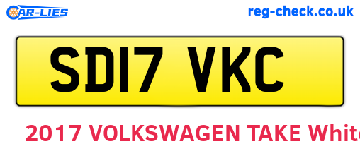 SD17VKC are the vehicle registration plates.