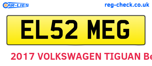 EL52MEG are the vehicle registration plates.