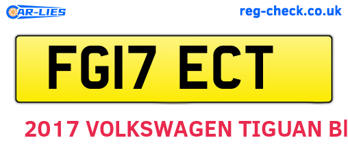 FG17ECT are the vehicle registration plates.