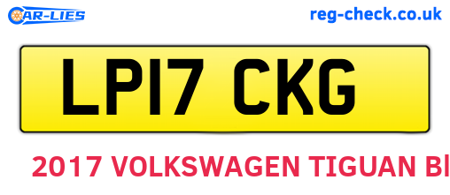 LP17CKG are the vehicle registration plates.