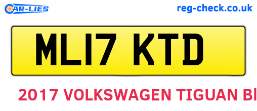 ML17KTD are the vehicle registration plates.