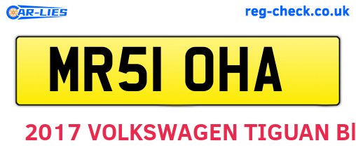 MR51OHA are the vehicle registration plates.