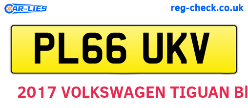 PL66UKV are the vehicle registration plates.
