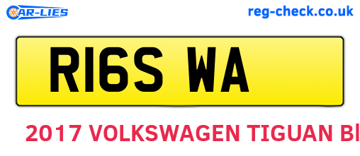 R16SWA are the vehicle registration plates.