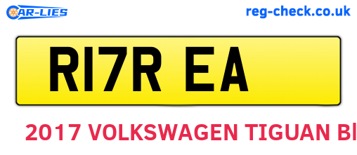 R17REA are the vehicle registration plates.