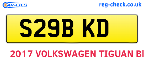S29BKD are the vehicle registration plates.