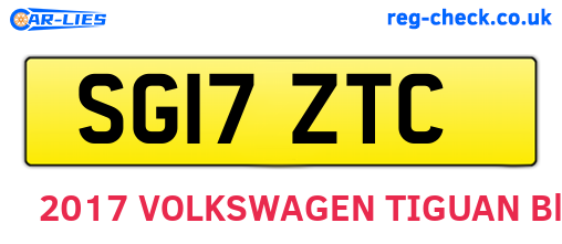 SG17ZTC are the vehicle registration plates.