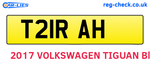 T21RAH are the vehicle registration plates.
