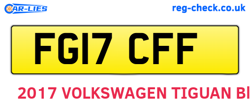 FG17CFF are the vehicle registration plates.