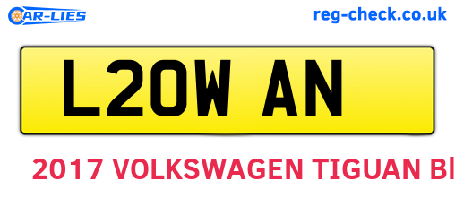 L20WAN are the vehicle registration plates.