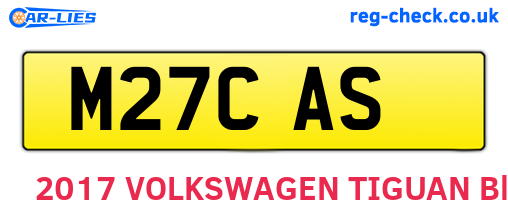 M27CAS are the vehicle registration plates.