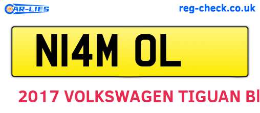 N14MOL are the vehicle registration plates.
