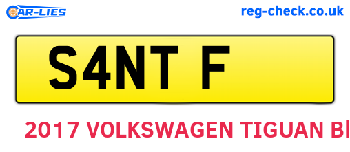 S4NTF are the vehicle registration plates.