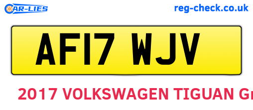 AF17WJV are the vehicle registration plates.