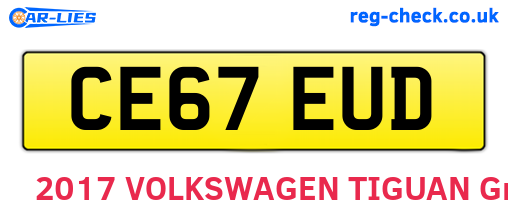 CE67EUD are the vehicle registration plates.
