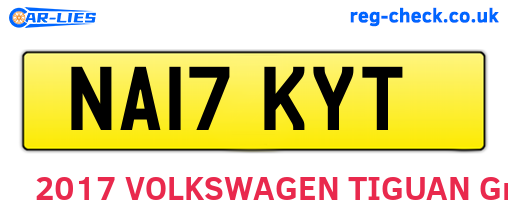 NA17KYT are the vehicle registration plates.