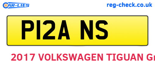P12ANS are the vehicle registration plates.