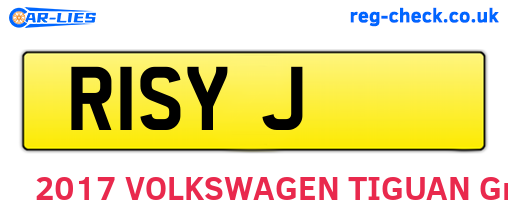 R1SYJ are the vehicle registration plates.