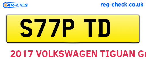 S77PTD are the vehicle registration plates.