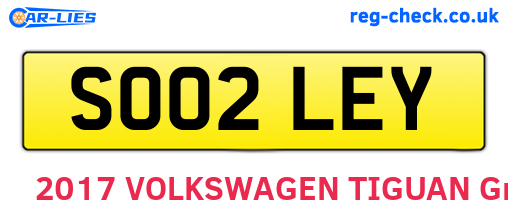SO02LEY are the vehicle registration plates.
