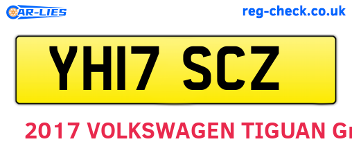 YH17SCZ are the vehicle registration plates.