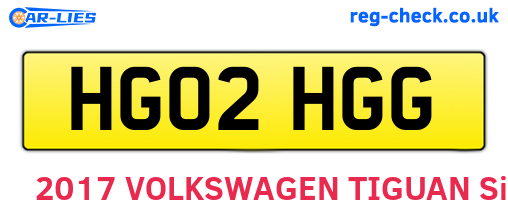 HG02HGG are the vehicle registration plates.