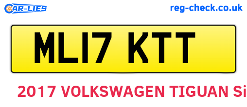 ML17KTT are the vehicle registration plates.