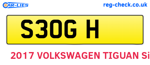 S3OGH are the vehicle registration plates.