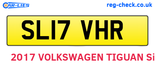 SL17VHR are the vehicle registration plates.