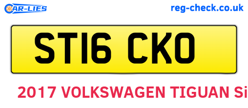 ST16CKO are the vehicle registration plates.